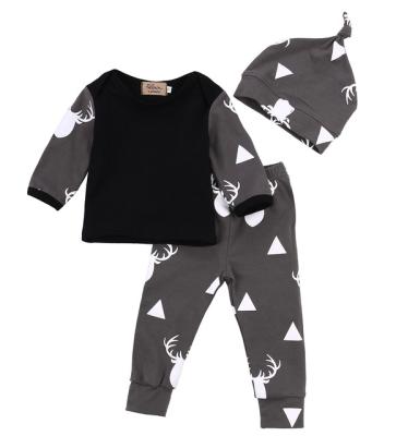 China Fashion Baby Boys Cotton Clothes Sets Outfits 3pcs Kids Autumn Clothes for sale