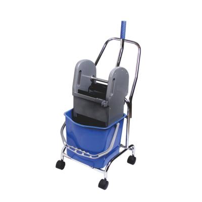 China Multi Function Plastic Mop Wringer Bucket With 4 Wheels 17L Bucket Cleaning Mop For Hotel And Hospital for sale