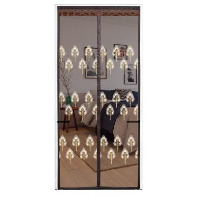 China Modern 100% Polyester Yard Household Magnetism Storage Mosquito Door Curtain for sale