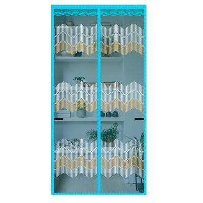 China Polyester Modern Wholesale Yard Magnetism Luxury Storage Mosquito Door Curtain for sale