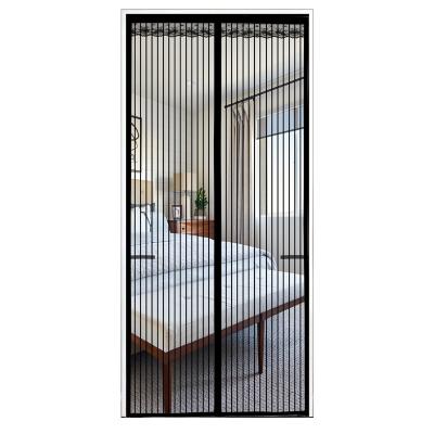 China Modern Black Polyester Stripe Magnetic Insect Net for sale