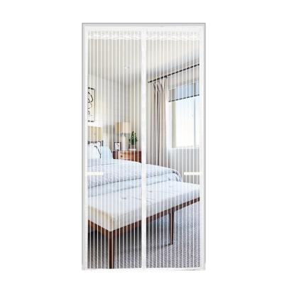 China Modern White Polyester Insect Repellent Magnetic Curtain for sale