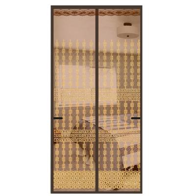 China Factory Wholesaleh Modern Bedroom Polyester Yard Gold Magnet Luxury Anti - Insect Door Curtain for sale