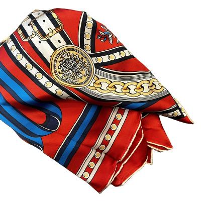 China New Fashion Luxury Ladies Silk Scarves From China 90*90 Best selling for sale