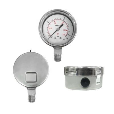 China Brass Or Excellent Durable High Precision Mc Ball Oil Pressure Gauge 52mm for sale