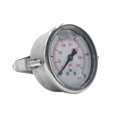 China Brass Stainless Steel Dash Gauge Pressure Hood Or Mounted 100MPA Nitrogen Pressure Gauge for sale