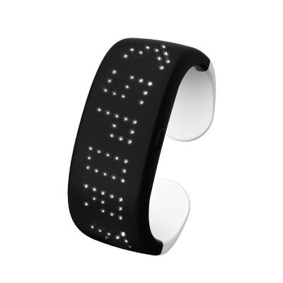 China Newest design of TPU+ABS+PC rave led message scrolling bracelet magic led wristband for party for sale