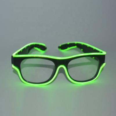 China USB 3 Different Models USB Rechargeable Party EL Flashing Colorful Rechargeable Wire Glasses for sale