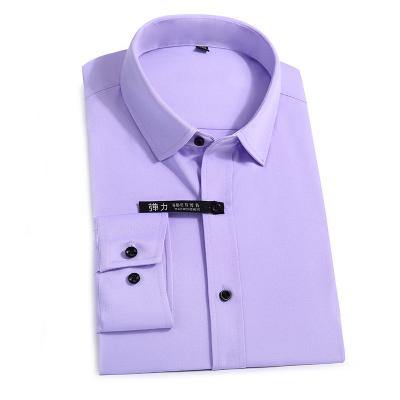 China Wholesale High Quality Solid Wrinkle Free Long Sleeve Anti-pilling Business Men Formal Dress Shirt for sale