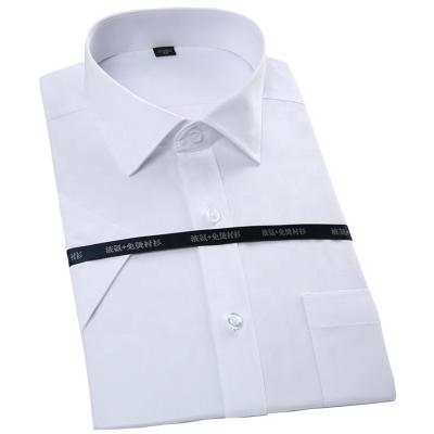 China High quality liquid ammonia anti-pilling non ironing 100cotton office men's camisa white business formal shirts for sale