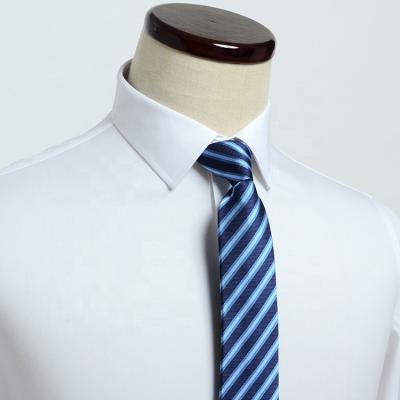 China Anti-pilling Good Quality Garment Non Ironing Full Cotton Mens Formal Office Business Dress Shirts for sale