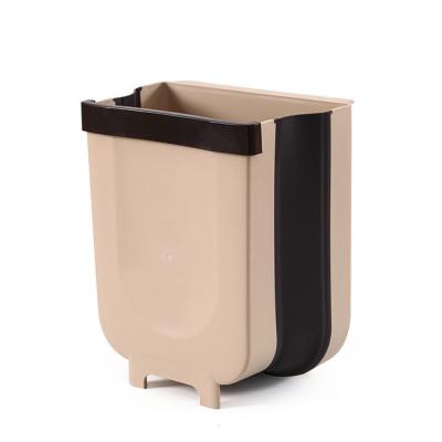 China Sustainable Folding Wall Mounted Wall Mounted Waste Bin Sideboard Door Trash Can Waste Bin For Bathroom Toilet Waste Storage for sale