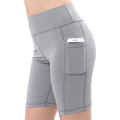 China Breathable High Waist Shorts, Women Shapewear Outside Pocket Performance Compression Tummy Control Workout Pants for sale