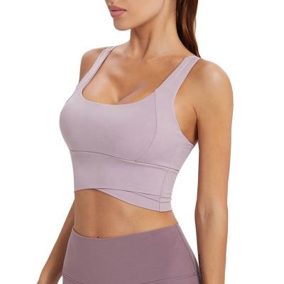 China Wholesale Breathable High Quality Sports Crop Top Sports Bra OEM Design Gym Fitness Yoga Bare Wear For Women for sale