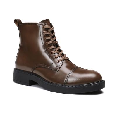 China Wholesale New Style Platform Black Leather Breathable Lace Up Shoes For Mens Boots for sale