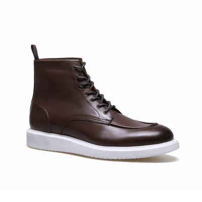 China Lightweight Designer Stylish Winter Lace Up Casual Leather Ankle Boots For Men for sale