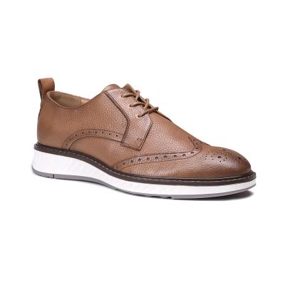 China Breathable High Quality Luxury Custom Classic Dress Leather Brogue Shoes Men for sale