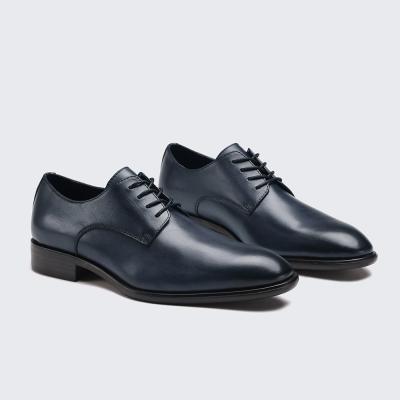 China Formal Business Breathable Handcrafted Stylish Men Dress Leather Derby Shoes for sale