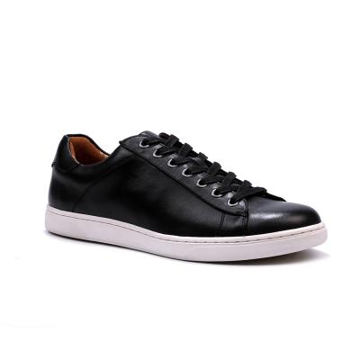 China Wholesale Fashion Trend Trending Black Leather Shoes Casual Sneakers For Men for sale