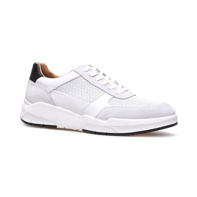 China Custom Made PU Leather Male Casual Sneakers Mens White Shoes Latest for sale