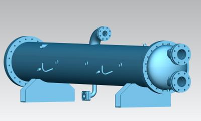 China Copper Nickel Alloy Tube SS304 Shell R407C Seawater Cooled Condenser for sale