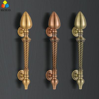 China Modern Door Pull Handle Front Entry Pull Handle Door Handl 100% Copper Brass Gold for sale