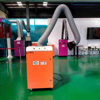 China Building Material Shop Industrial Filter Cylinder Fume Extractor With Self Cleaning System And CE Certification for sale