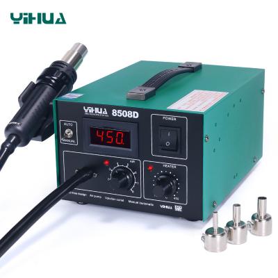 China Hotels YIHUA 8508D digital ESD-safe motherboard repair soldering hot air heat gun rework station for sale