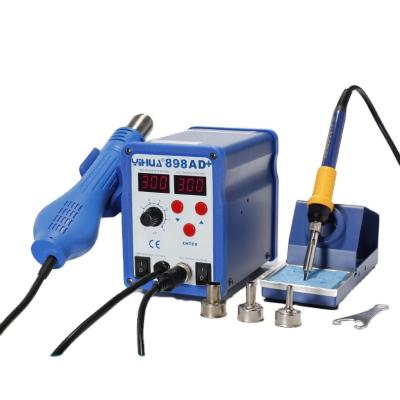 China Machinery repair shops 2 in 1 YIHUA 898AD+ air gun hot smd rework station for sale