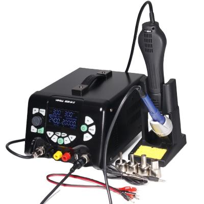 China Machinery Repair Shops YIHUA 853D 5A II 3in1 SMD Air Gun Rework Hot Soldering Station With 30V 5A Switch Power Supply for sale