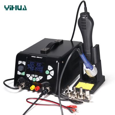 China YIHUA 853D 5A II Machine Repair Shops Extended Power Soldering Iron Station USB DC Power Supply Anti-Static Hot Air BGA Soldering Machine for sale