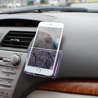 China Factory ISO9001 PORTABLE Dash Mount Stick On Car Cell Phone Transparent Chargeable Holder for sale