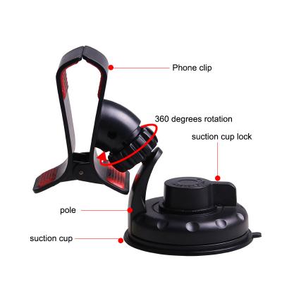 China Universal Adjustable Cell Phone Holder Car Dashboard Windshield Car Mobile Phone Holder Car Phone Holders for sale