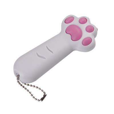 China 3-in-1 Stored Interactive Pet Toy Red Exercise Laser Funny Pointer Charging Cat Paw Shape Laser Pointer Pen Cat Interactive Toy for sale