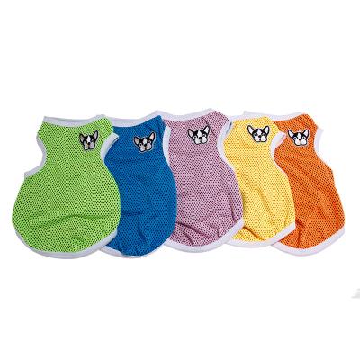 China Durable Net Dog Vests Pet Clothes & Accessories Summer Shirts Breathable Solid Color Puppy Clothes For Small Medium Large Dog Cat for sale