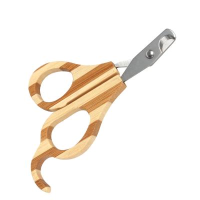 China Viable Wholesale Hot Selling Professional Pet Puppy Products Professional Dog Cat Nail Scissors Wooden Nail Grooming Cutter Sharp Cutter for sale