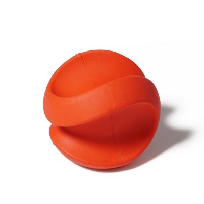 China Sustainable Durable Plastic Pet Toys Rubber Ball Dog Chew Toy Chicken Flavor Rubber Ball for Puppy or Large Dogs for sale