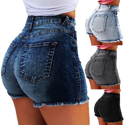 China New Arrivals Breathable NS040 2021 Fringe Jeans Women High Waist Denim Shorts Jeans Pants For Woman for sale