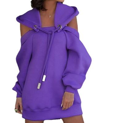 China NS033 Anti-wrinkle autumn designer hoodie sweater strapless stylish hoodies plus size women's sweaters for sale