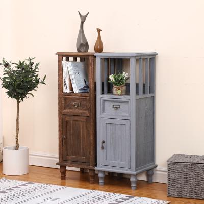 China Vintage Brown Solid Wood Furniture Solid Wood Antique Style Living Room Cabinet for sale