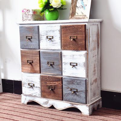 China Eco - Friendly Home Decor Rustic Furniture Lightweight Antique Wooden Sideboard for sale