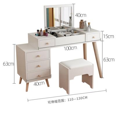 China (Other)Adjustable Dressing Table With Lights Makeup Table With 4 Drawers Dresser Table Desk For Living Room for sale