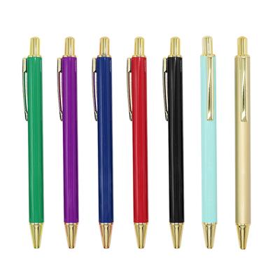 China office & School Pen Supermarket Business Gift Pen Gold Metal Pen Luxury Metal Ball Pen With Logo Customized for sale