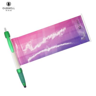 China Promotional Pen Advertising Pen With Paper Inside Tablet Stylus Pen Banner Pen Pull for sale