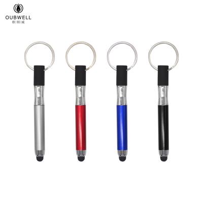 China Factory Promotional Pen 3 In 1 Active Mini Stylus Pen Phone Short Ballpoint Pen With Key Chain for sale