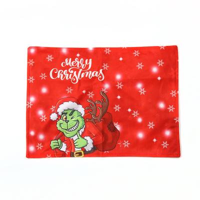 China Sustainable Christmas Place Mat Party Decoration Supplies Restaurant Decorations Christmas Carpet for sale