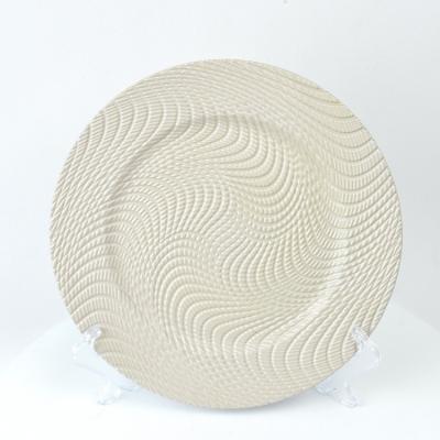 China Sustainable Perfect Plastic Decorative Plate Round Decorative Spiral Plate Wedding Dish Bottom Quality Dish for sale