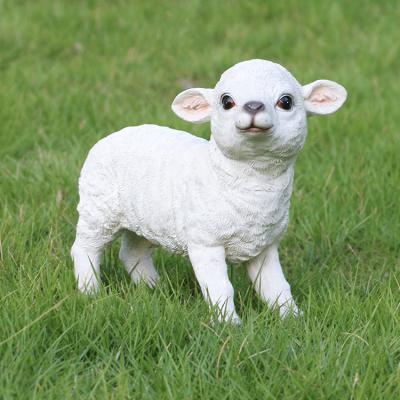 China Europe fiberglass farm animals polyresin sheep statue for garden, animal# sheep figurines resin realistic animal for sale