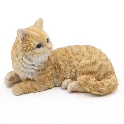 China Europe Garden Statues Decorative Life Size Animal Cat Figurine Resin , Garden Ornaments Outdoor Cat Statues# for sale