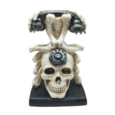 China Wholesale China Design Holiday Decoration Polyresin Skull, Customized Halloween Skull and Skeleton Head Sculpture, for sale